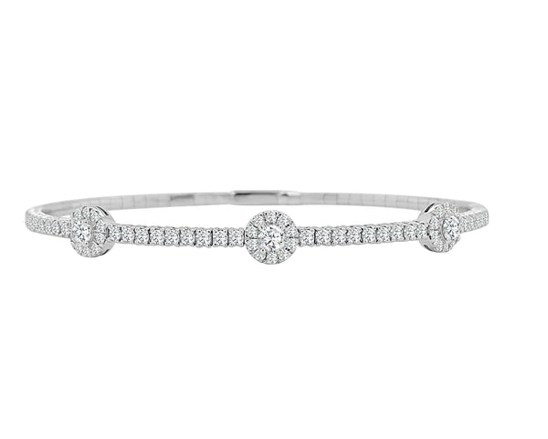 The 3 Motif Halo Bangle