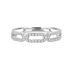 Pave Diamond Links Ring- 65% OFF!